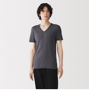紳士 あったか綿 Vネック半袖Tシャツ