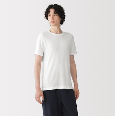 紳士 あったか綿 クルーネック半袖Tシャツ
