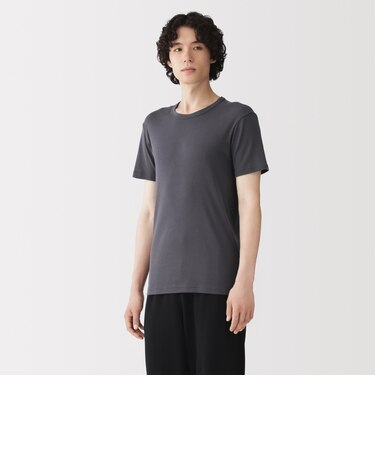 紳士 あったか綿 クルーネック半袖Tシャツ