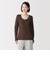 婦人　あったか綿　厚手ジャカード　Ｕネック長袖Ｔシャツ