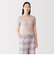 婦人　あったか綿　半袖Ｔシャツ