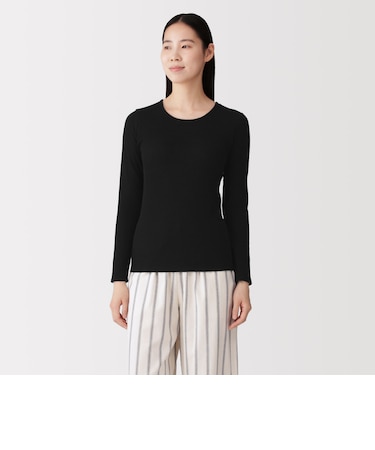 婦人　あったか綿　厚手リブ　ブラ長袖Ｔシャツ