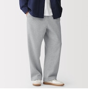 紳士　裏起毛スウェットワイドパンツ