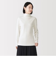 婦人　あったか綿　厚手　タートルネック長袖Ｔシャツ