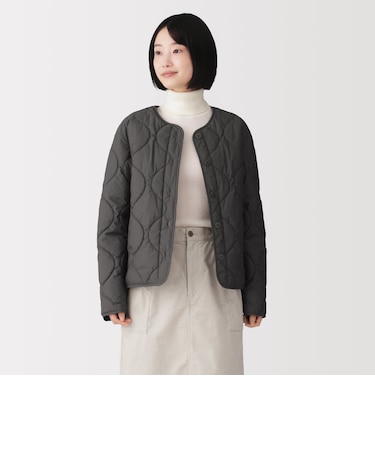 婦人　素材に還る　ふんわり中わたキルティングジャケット