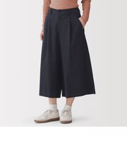婦人　起毛ジャージー　クロップドパンツ