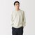 紳士　素材に還るワッフル編みヘンリーネック長袖Ｔシャツ