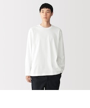 紳士　起毛天竺編みクルーネック長袖Ｔシャツ