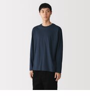 紳士　起毛天竺編みクルーネック長袖Ｔシャツ