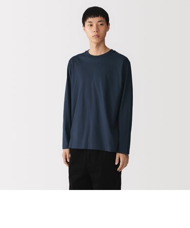 紳士　起毛天竺編みクルーネック長袖Ｔシャツ
