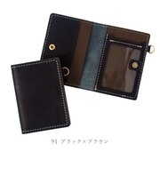 栃木レザー”ジーンズ”　二つ折りパスケース