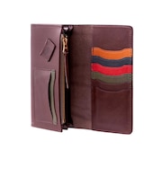 栃木レザー”サマーオイル”　カラフルロングウォレット