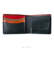 栃木レザー”サマーオイル”　カラフルショートウォレット