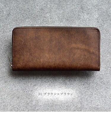 イタリアンレザー”プエブロ”　ラウンドジップウォレット