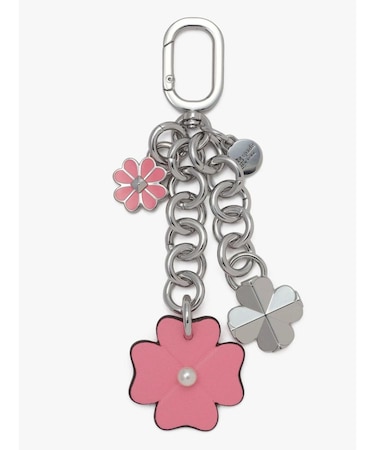 スペード ロゴ フラワー ダングル バッグ チャーム