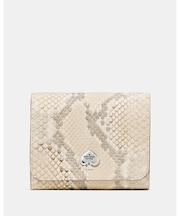 ケイラ スネーク スモール L ジップ フラップ ウォレット