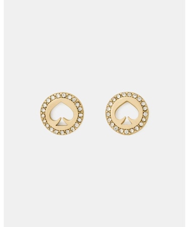 スポット ザ スペード パヴェ ヘイロー ピアス