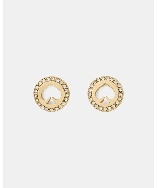 スポット ザ スペード パヴェ ヘイロー ピアス