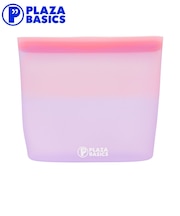 PLAZA BASICS シリコンバッグ Lサイズ ピンクパープル