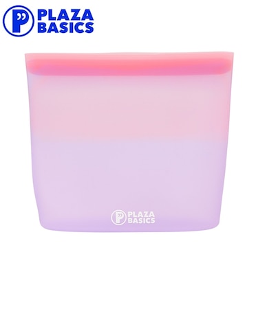 PLAZA BASICS シリコンバッグ Lサイズ ピンクパープル