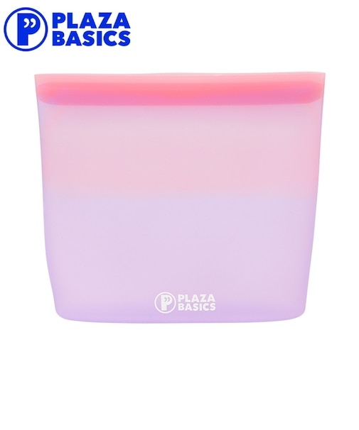 PLAZA BASICS シリコンバッグ Lサイズ ピンクパープル