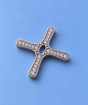 T-Cross ネックレス トップ SV925(石あり)【2026年11月16日までにお届け予定】