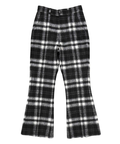 PLAID FLARE PANTS