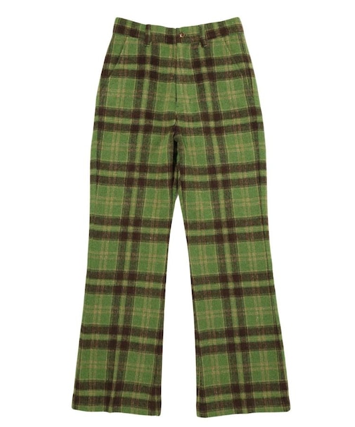 PLAID FLARE PANTS