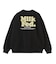 MILKFED. PLAID LOGO WIDE CREW SWEAT