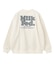 MILKFED. PLAID LOGO WIDE CREW SWEAT