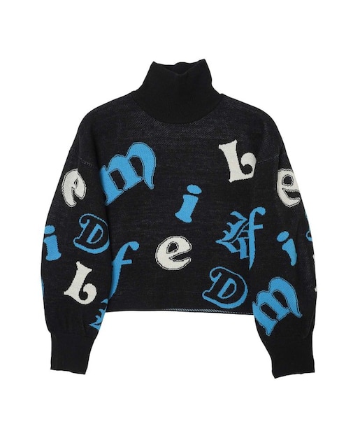 JACQUARD LOGO KNIT TOP