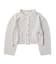 OPEN COLLAR CONTRAST TRIM KNIT CARDIGAN