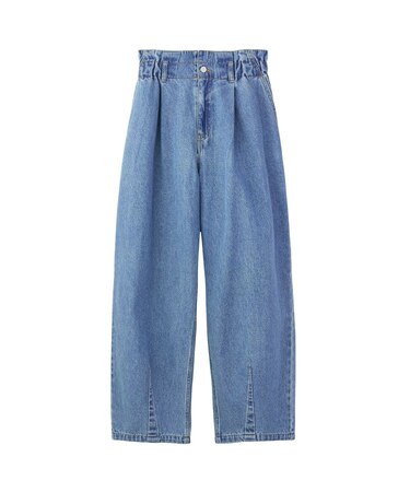 TUCK DENIM PANTS