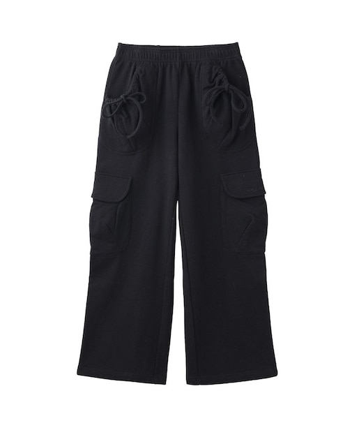 GATHERED POCKET SWEAT CARGO PANTS