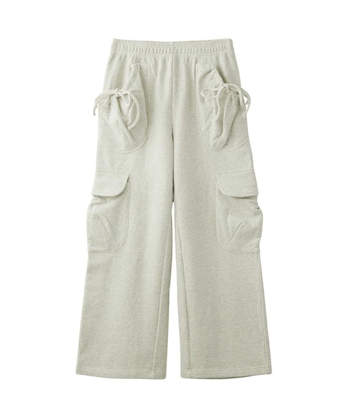 GATHERED POCKET SWEAT CARGO PANTS