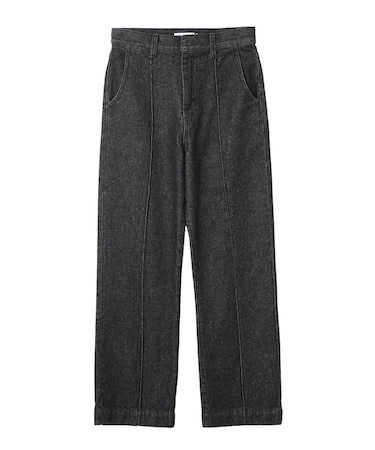 CENTER PLEAT DETAIL DENIM PANTS