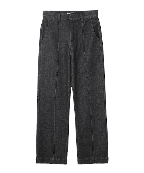 CENTER PLEAT DETAIL DENIM PANTS