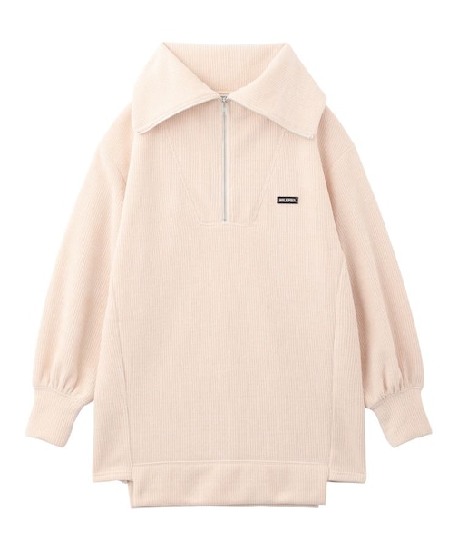 HALF ZIP KNIT DRESS
