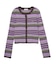 STRIPE KNIT FITTED CARDIGAN