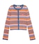 STRIPE KNIT FITTED CARDIGAN