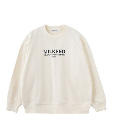 STENCIL LOGO WIDE CREW SWEAT TOP