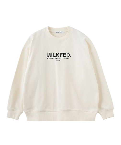 STENCIL LOGO WIDE CREW SWEAT TOP