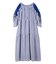 SHOULDER MESH GINGHAM CHECK DRESS