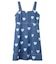 HEART PRINTED DENIM DRESS