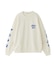 PRINTED SLEEVE SWEAT TOP