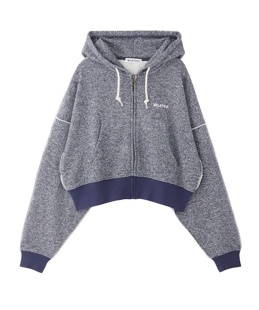 OVERLOCK STICHED ZIP UP HOODIE
