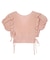 RUFFLE SLEEVE CROPPED TOP
