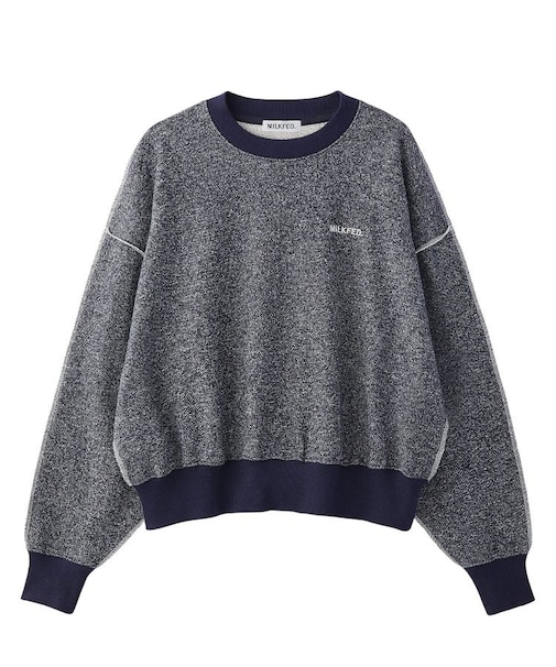 OVERLOCK STICHED SWEAT TOP