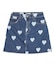 HEART PRINTED DENIM SKIRT