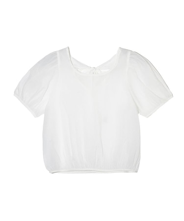SHEER PUFF SLEEVE BLOUSE